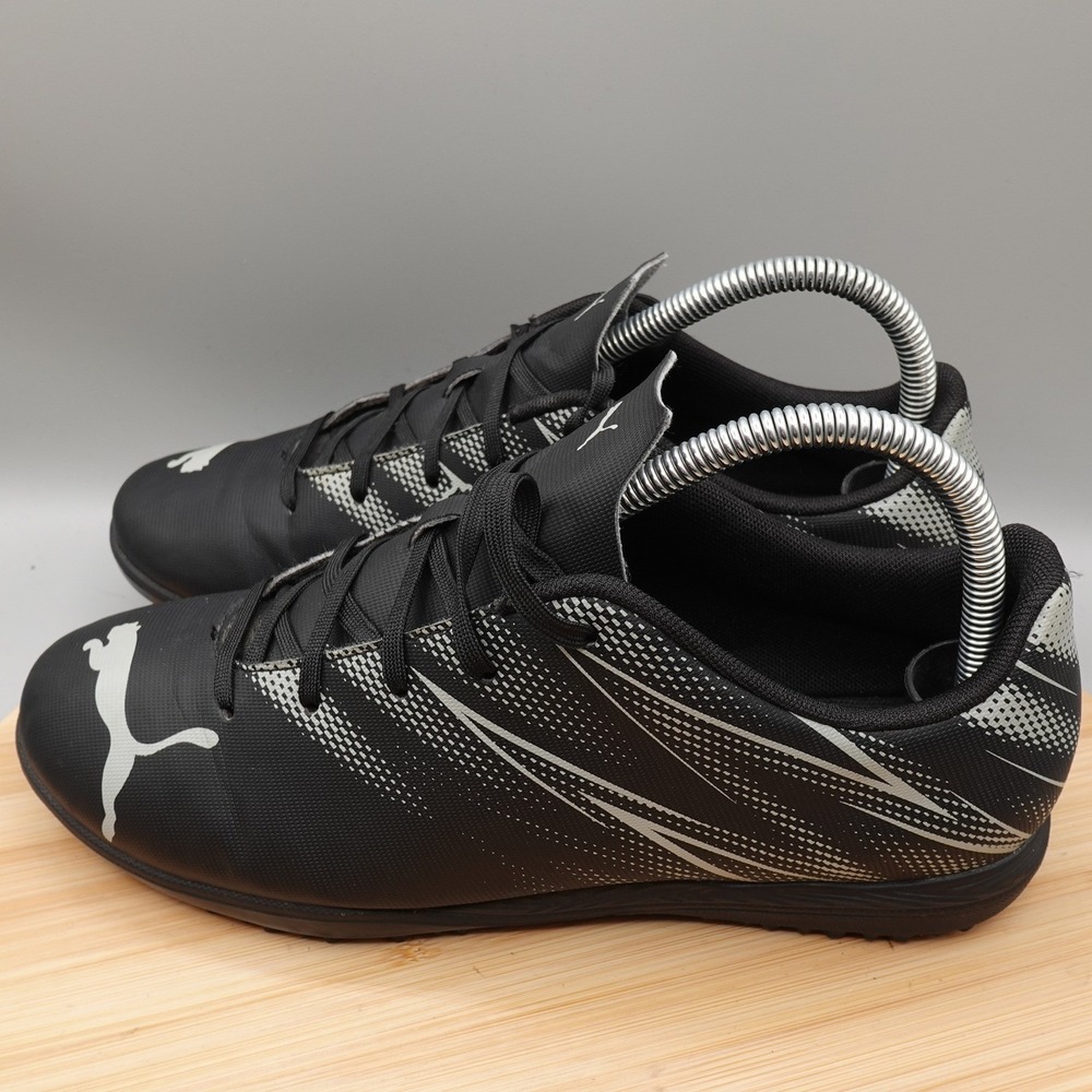 Puma Shoes Mens 6.5 Attacanto TT Soccer Cleats Black Silver 107481-01